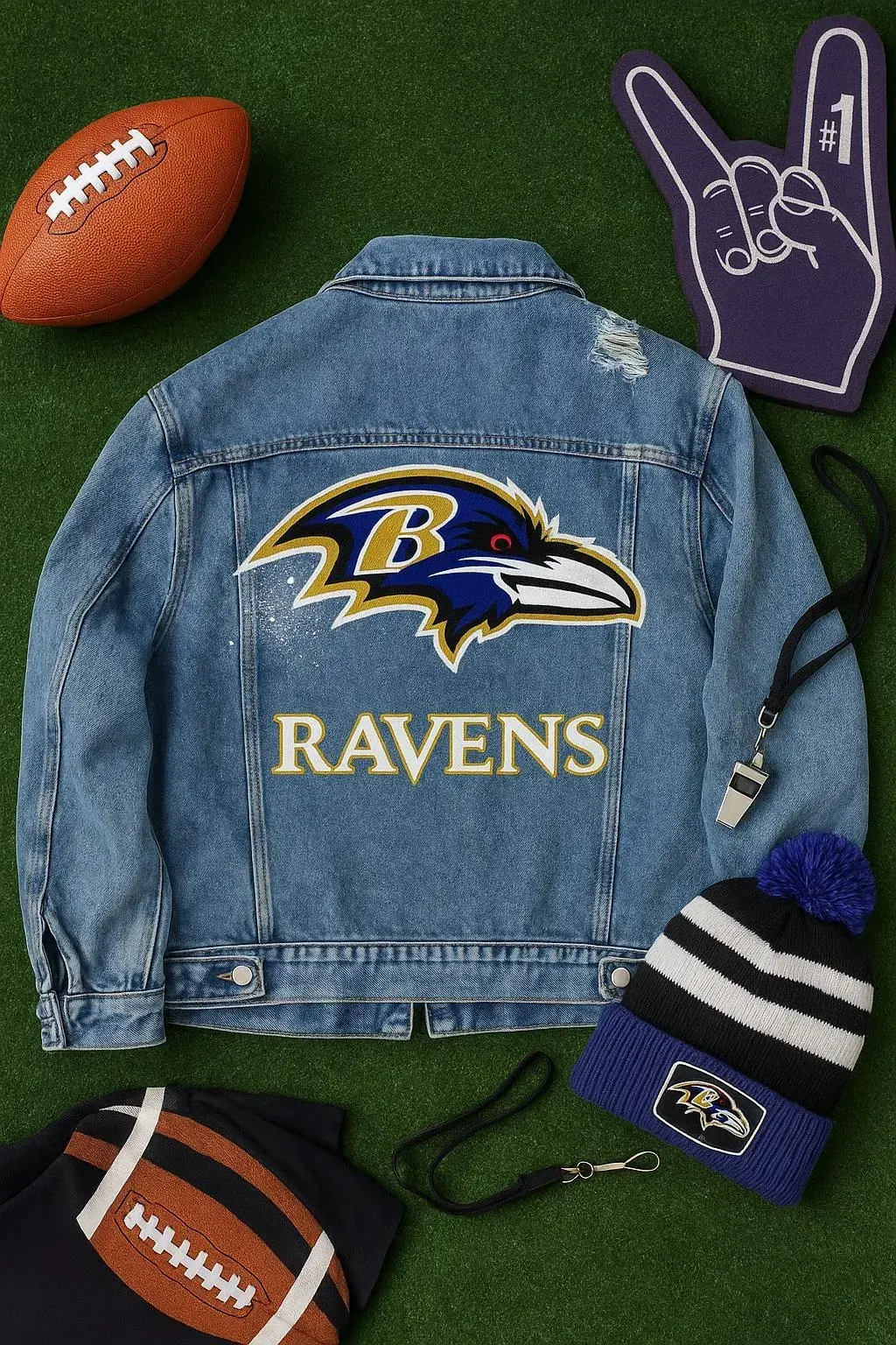 Custom Logo Painted Denim Jacket