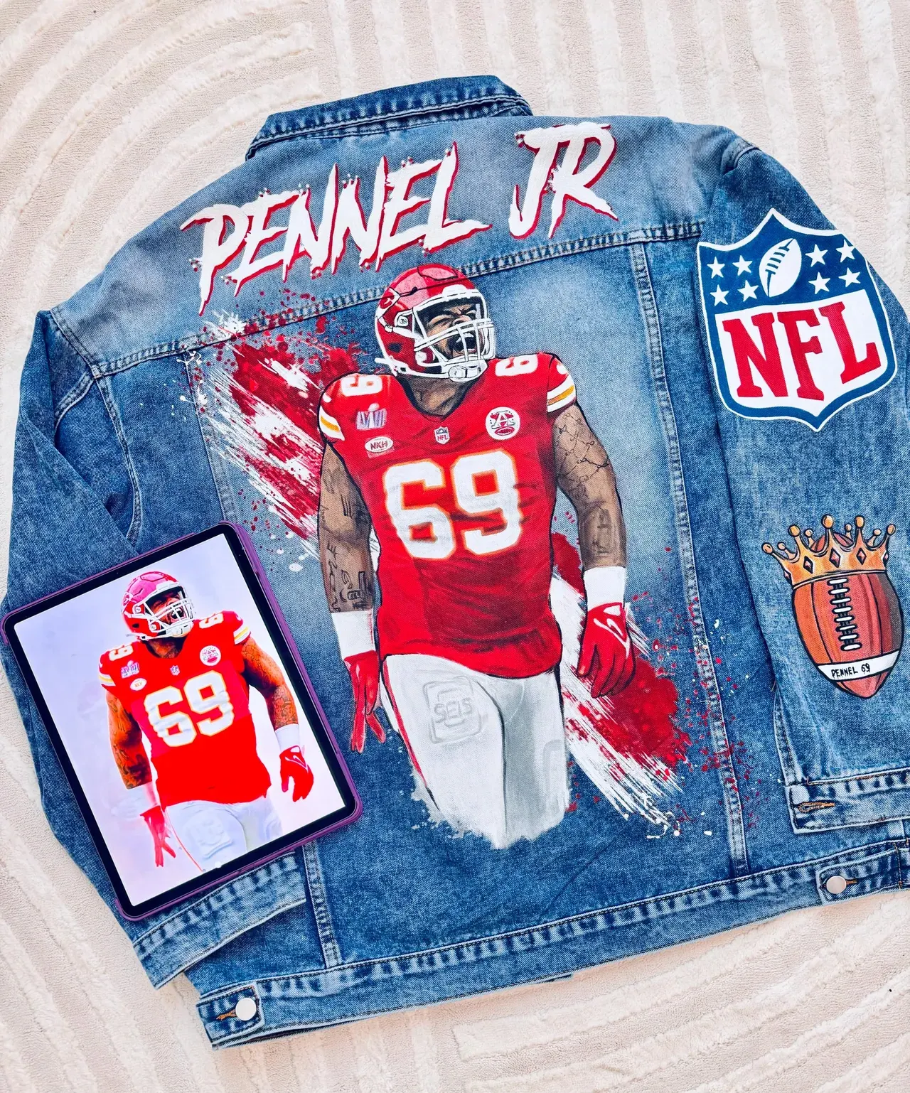 Custom Portrait Denim Jacket